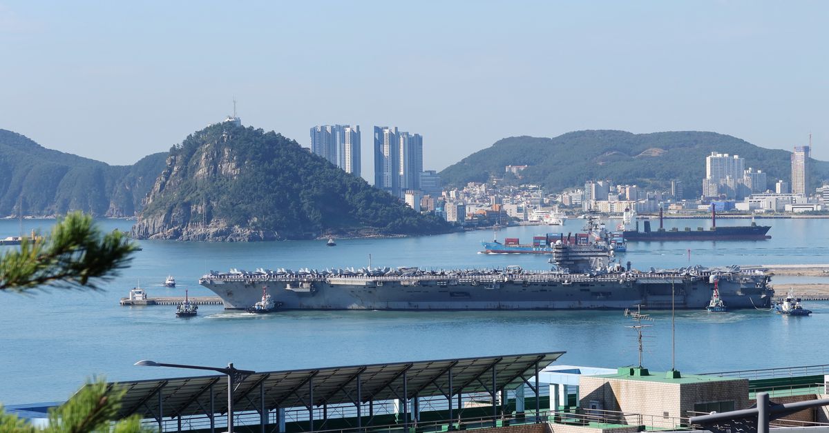US aircraft carrier, South Korea