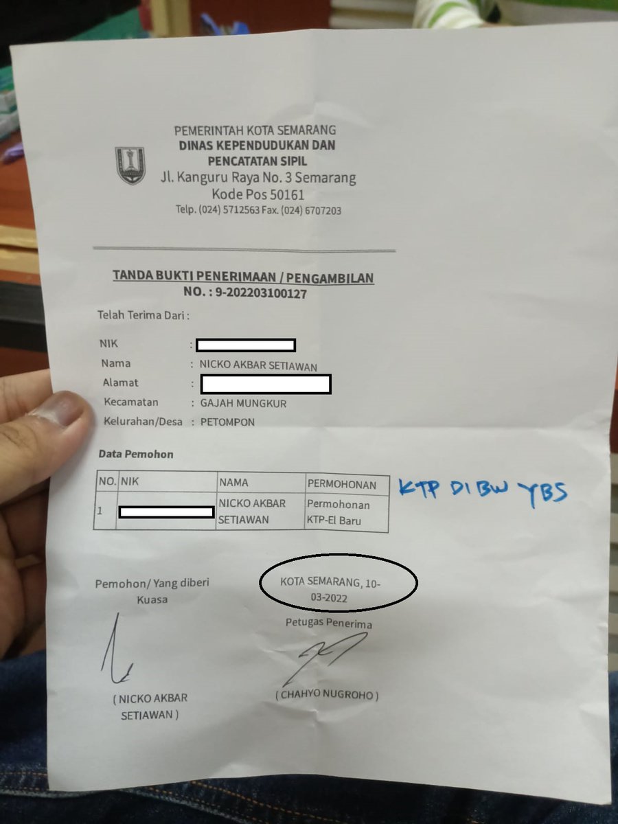 Nicko_AkbarS's tweet photo. @laporhendi Saya ada pengajuan pembuatan ktp baru (dikarenakan kondisinya sudah tidak layak) di bulan Maret dan dijanjikan satu bulan setelahnya (April) ktp saya akan jadi. Namun sampai hari ini, Jumat 23 September 2022 belum jadi dengan alasan blangko terkendala. Tolonglah Pak https://t.co/2IrtM4T7ci