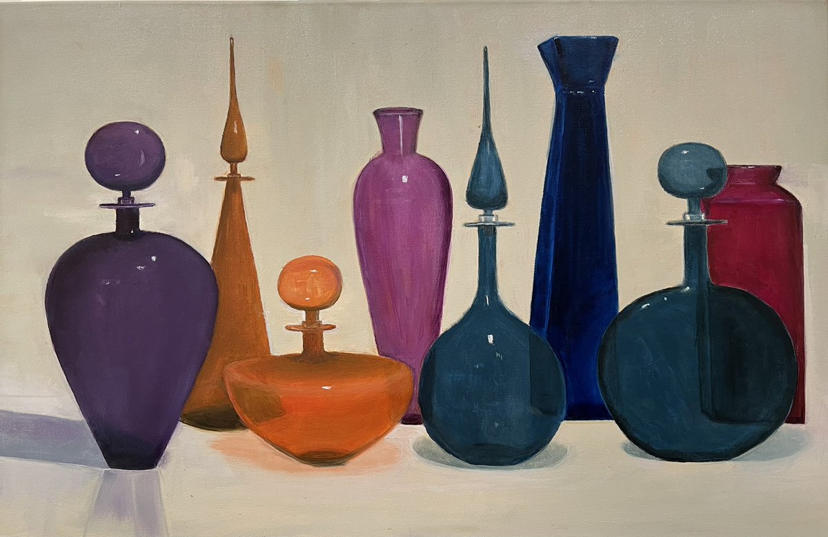 #blownglass #blownglassart #oilpaintings #oiloncanvas #oiloncanvaspainting #fineart #art #artwork #sfbayareaartist #stilllifepainting #stilllife #sanfrancisco #california