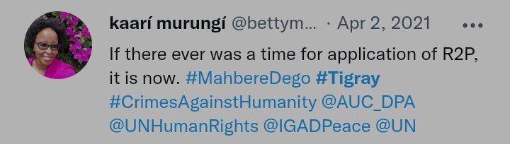 EliasAmare's tweet photo. @UN_HRC @BettyMurungi The chair of the politically-motivated @UN_HRC Commission of #HumanRights on #Ethiopia, the #Kenyan activist Kaari Betty Murungi is a supporter of the ethnofascist #TPLF criminal junta. She has since deleted all her tweets @BettyMurungi showing her lack of neutrality&amp;objectivity. https://t.co/KrsypRBQqK