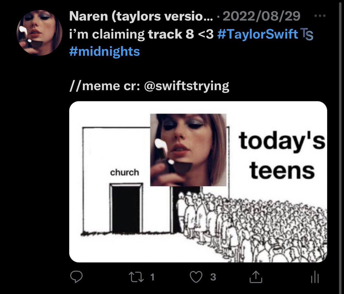 Inv1sibleMan's tweet image. IVE NEVER BEEN PROUDER OF MYSELF!😭 She announced the title of MY #MidnightsTS song! AND SHE SWORE #track8 #TaylorSwift #MidnightsMayhem