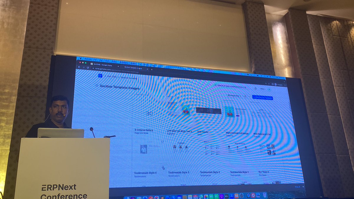 UmairsTWT's tweet image. Rajarajan presenting a Frappe CMS apps, which has built-in UI templates, themes &amp;amp; provision of writing your own jinja, html, javascript etc.

Hello #wordpress. Frappe website + CMS will ensure a healthy competition ;)

App is open-source &amp;amp; live on FC.

#erpnextconf