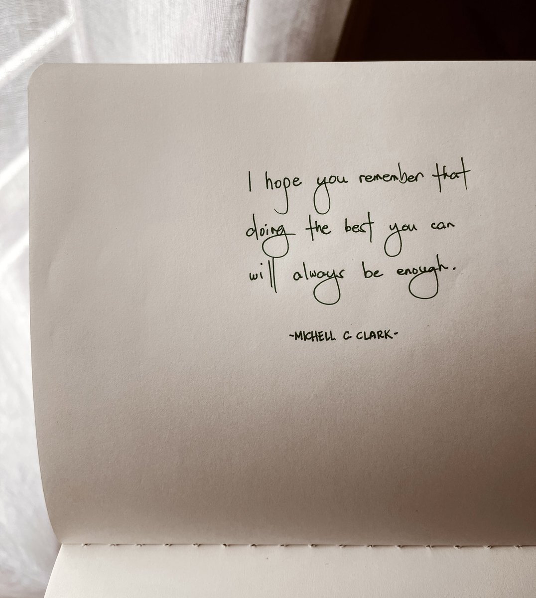 acupof_selflove's tweet photo. “i hope you remember that doing the best you can will always be enough.” - @MichellCClark https://t.co/FdNyW2GFDJ