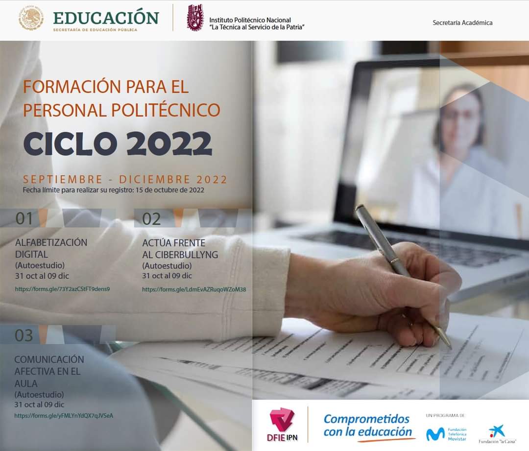 virtualupiig's tweet photo. Continúa preparándote profesionalmente con la "Formación para el personal politécnico Ciclo 2022" que se llevará a cabo de septiembre a diciembre del presente año, con 3 acciones de formación en línea.

Consulta los enlaces en el siguiente tweet: https://t.co/6t6t5aWDZ3