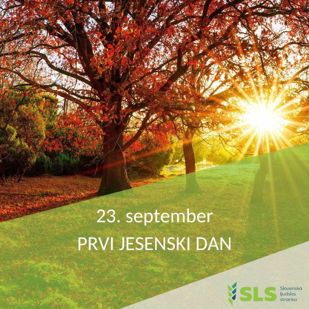 Danes🇸🇮 | Prvi jesenski dan🍂
🍃Z današnjim dnem se pričenja koledarska jesen.

🤲Naj bo prijetna in polna novih uspehov!