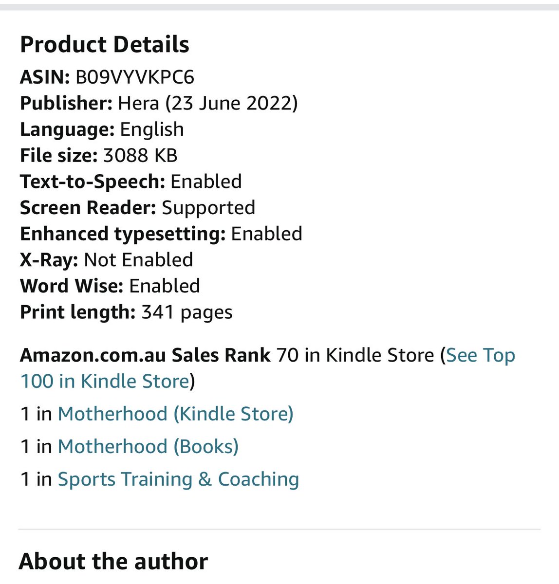 Lovely to wake up to a third little orange flag, this time in Australia 🙌 with #theloyalfriend also breaking the top 100 at #70! <a href="/HeraBooks/">Hera Books</a> <a href="/aforauthors/">A for Authors Agency Ltd</a> #booklovers #booktwt #Readers