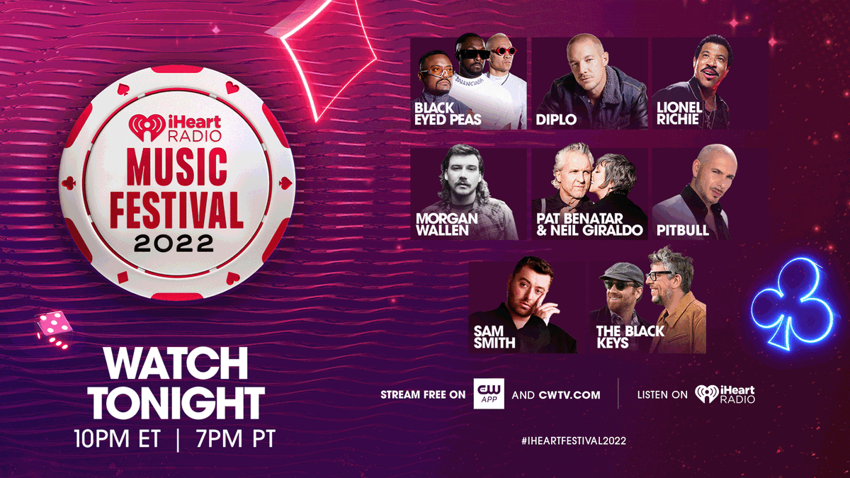 TONIGHT'S THE NIGHT! 🤩

The 2022 <a href="/iHeartRadio/">iHeartRadio</a> Music Festival is finally here!!

Watch at 7pm PT on @thecw app or on CWTV.com! #iHeartFestival2022