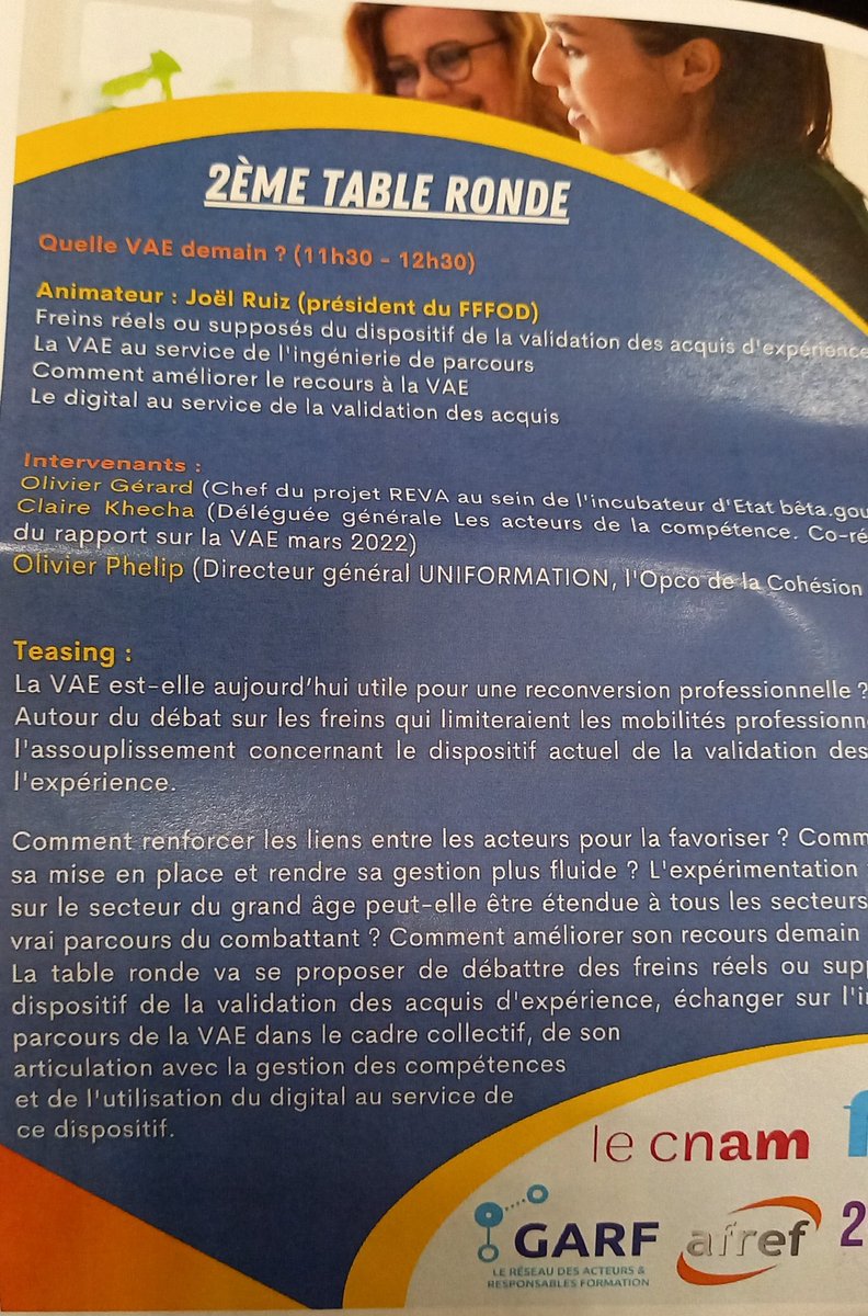 Table ronde à venir Quelle VAE demain ? Avec <a href="/O_PHELIP/">Ol.P</a> Olivier Gérard @ClaireKhecha <a href="/ruiz0691/">Joël Ruiz</a>