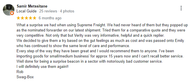 SupremeFreight's tweet photo. Thank you, Verity &amp; Emily for your great customer care.
Are you getting the best service?
Happy Friday Peeps!
#customerservice #competitiverates #freight #business #thankyouteam #reviewsmatter #thankyou #shippingworldwide https://t.co/imgv6XOk1F