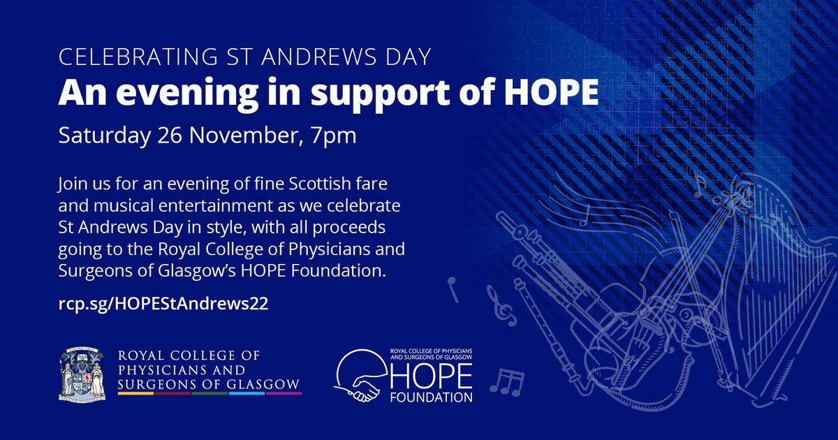 On Saturday 26 November, we invite you to join us for an evening of fine Scottish food and traditional musical entertainment as we celebrate St Andrew's Day in aid of our HOPE Foundation. Book your place here for what is sure to be fantastic evening: ow.ly/ORVl50KR5It