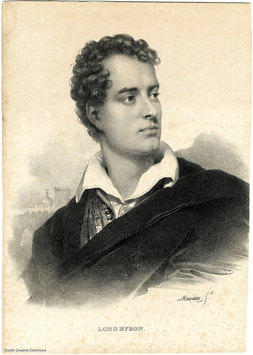 Drawing of Lord Byron