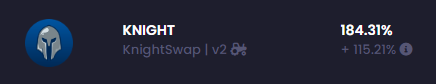 FinanceButter's tweet photo. Our $KNIGHT vault is pushing over 180% APY!

Boom!

Join us or regret to have missed out on smooth extra returns.

#defi #YieldFarming #nft #web3 https://t.co/cGIuTkLECS
