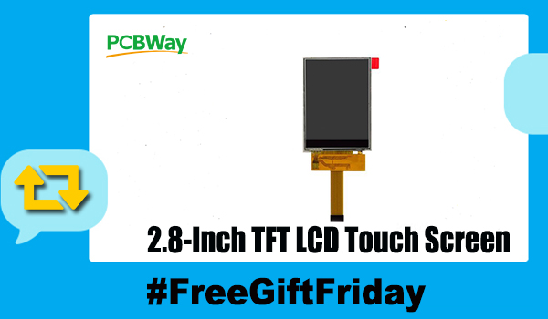 PCBWayOfficial's tweet photo. #FreeGiftFriday
Happy Friday! It's time for another weekly giveaway :D This week, the prize is 2.8-Inch TFT LCD Touch Screen.
- More info: https://t.co/A6lFBKJzBD
YOU NEED TO: 
- #Follow us on Twitter 
- #Retweet this post
We will choose ONE winner next Friday. See you soon! https://t.co/cRecivCYZo