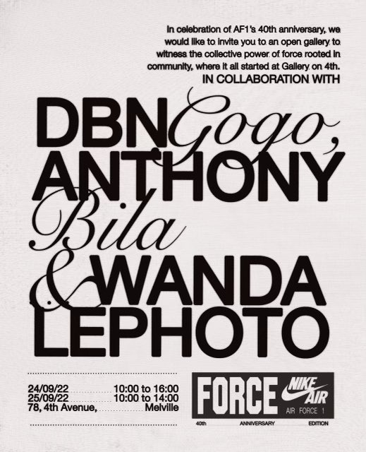 AnthonyBila's tweet photo. Celebrating the iconic AF1 40th anniversary and shining the light on my community. While knowing that alone we are individuals, together we are so much more. Show love to 5 talented individuals from the visual artist community exhibiting at Gallery on 4th over this weekend. https://t.co/qRcW2JVjZB