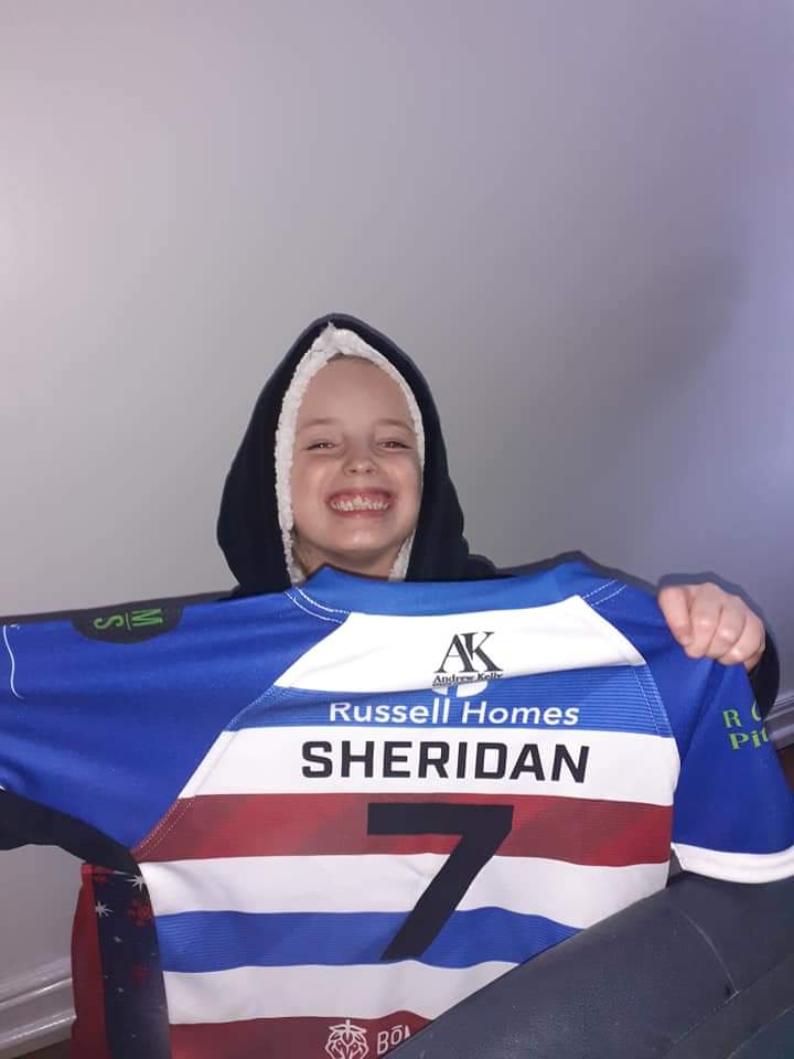 Happy <a href="/RLShirtDay/">Rugby League Shirt Day</a> everyone!!!! I just donated my pocket money.
This is my very favourite shirt because its my best team <a href="/RochdaleHornets/">Rochdale Hornets</a> and was given to me by my best player <a href="/lewissheridan/">lewis sheridan</a>.
I'll put it on tonight after I've worn my <a href="/limehurstlions1/">Limehurst Lions ARLFC</a> shirt for training.