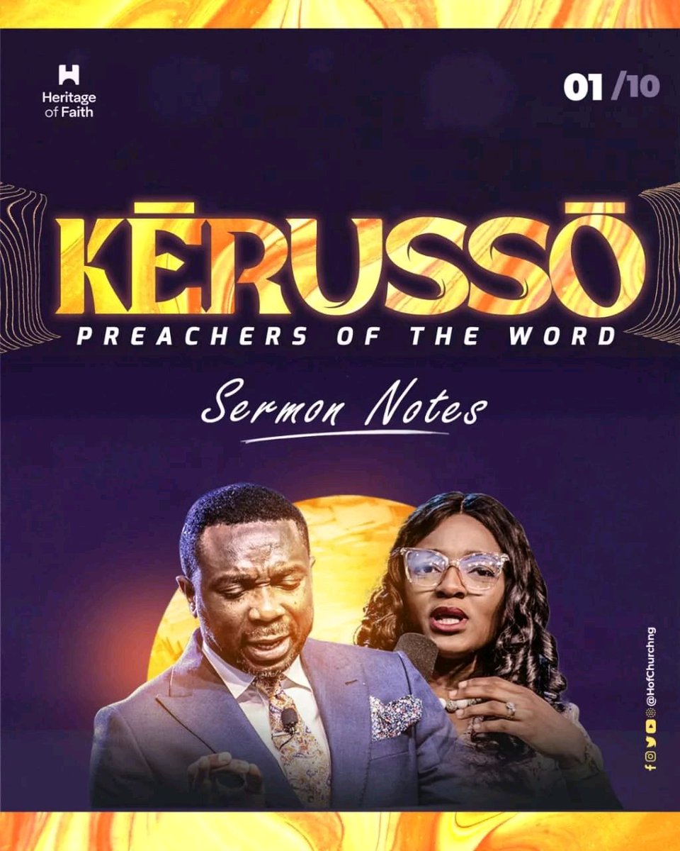 HoFChurchNG's tweet photo. On Sunday
DAD continued the series on KĒRUSSŌ
Here are some highlights of the message.
🧵
#HoFSermonNote #StrongerBelievers #HoFChurchNG https://t.co/QbBb9Ok4ZK