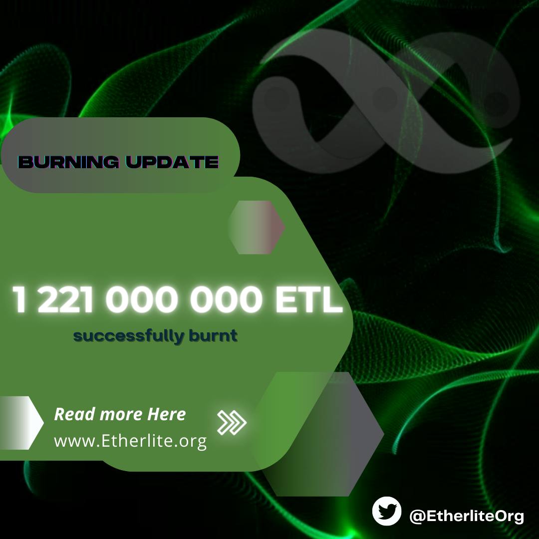 EtherliteCzech's tweet photo. Spalování ETL pokračuje a tento měsíc bylo spáleno 1 221 000 000 ETL!  🔥

Za poslední 3 měsíce bylo spáleno přes 4 miliardy ETL.  Čekají nás vzrušující časy!🚀

#ETL #Blockchain #Staking $ETL #CoinBurning #POS #Crypto #Etherlite https://t.co/tCS0LoW8Tf
