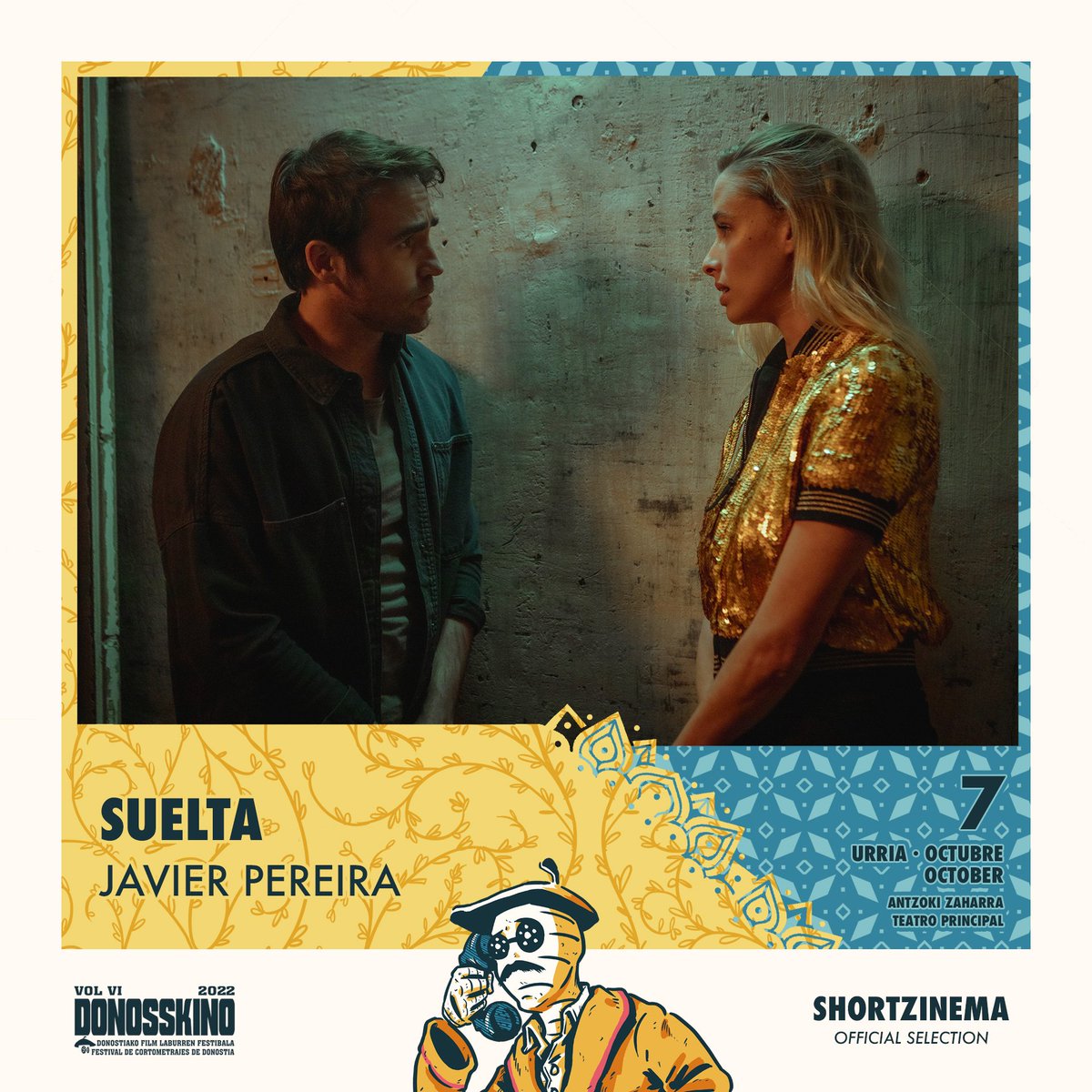 Kristonkino's tweet photo. DONOSSKINO VOL. VI
📆 Urria 4-8 octubre

📽️ #ShortZinema Saila // Sección ShortZinema // ShortZinema Selection

Ongi Etorri // Bienvenido //Welcome 👏 SUELTA
Zuzendaritza // Dirección // Direction: Javier Pereira
20' España (Castellano)

#Donosskino2022 #WeLoveShortFilms #Suelta https://t.co/ni7jjGYze7