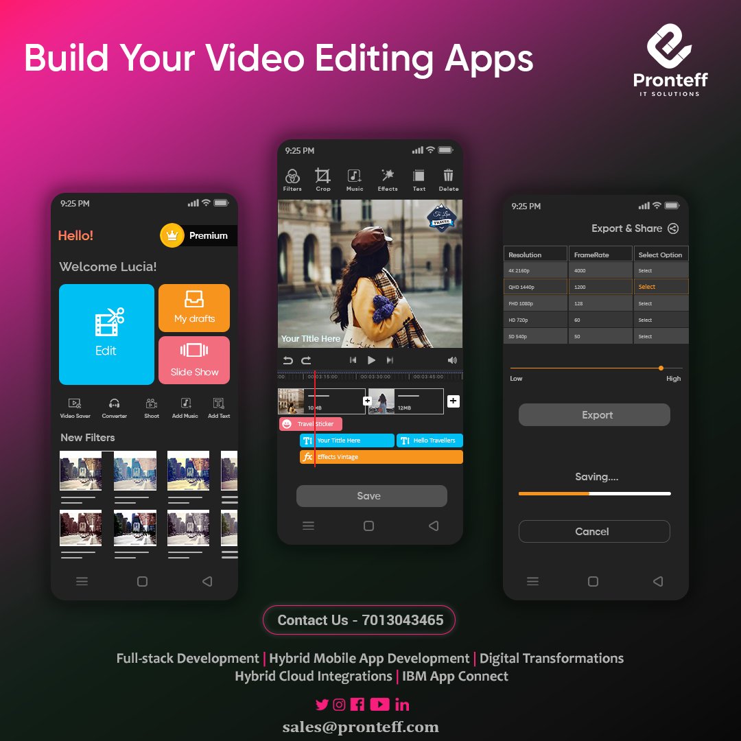 pronteff's tweet image. Build Your Video Editing Apps
-
 #videoediting  #videoeditingapps  #videoeditingtips #videoeditor #videoeditingdevelopers #videoeditingsoftware #pronteff #fullstackdevelopment #fullstackdeveloper #reactjs #Angular #nodejs #reactnativeapps #buildyourapplication #buildyourapps