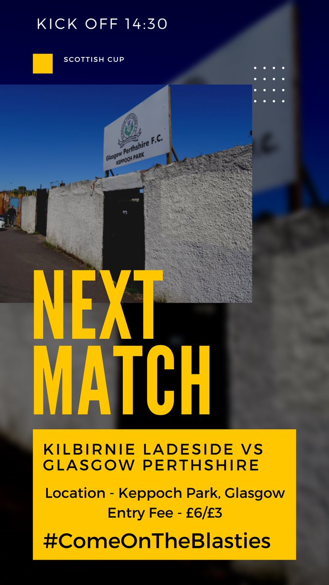 🗓Date - 24/09/2022

⏰Time - 14:30

🆚Opposition - <a href="/g_perthshire/">glasgow perthshire fan</a> 

It’s Scottish Cup weekend and we are away to Glasgow Perthshire for 14:30 kick off!!🐝🐝

There’s a supports bus going to the game please contact <a href="/melioramark/">Mark Grimshaw</a> if you’re interested!!