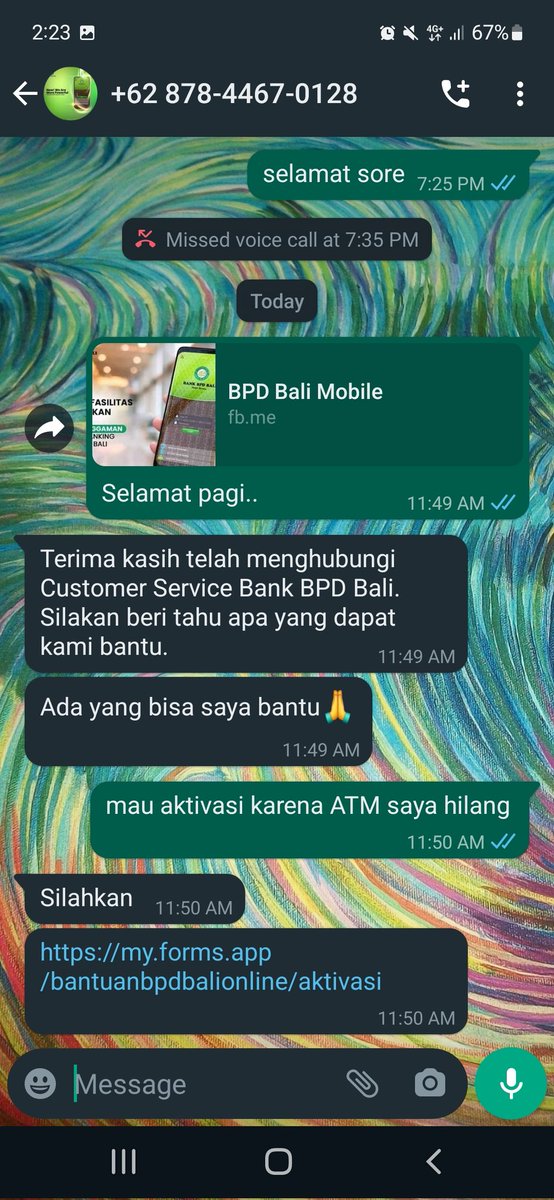 hadsurboss's tweet photo. @aduanPPI selamat siang mohon dibantu tindaklanjut blokir nomor HP dan trace akun WA bodong mengatasnamakan perusahaan Bank BPD karena telah menipu banyak nasabah dengan link dan form phishing. Kerugian nasabah telah mencapai puluhan juta rupiah. Terima kasih https://t.co/oucKdfpKUw