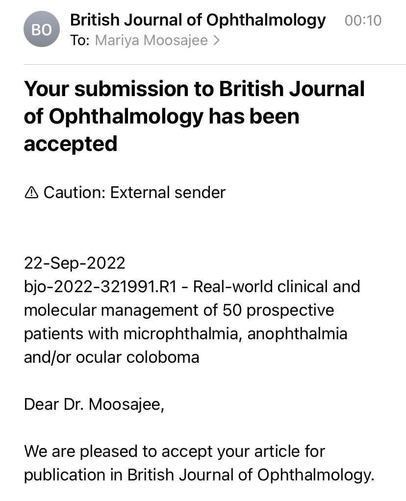 Prof Mariya Moosajee tweet media