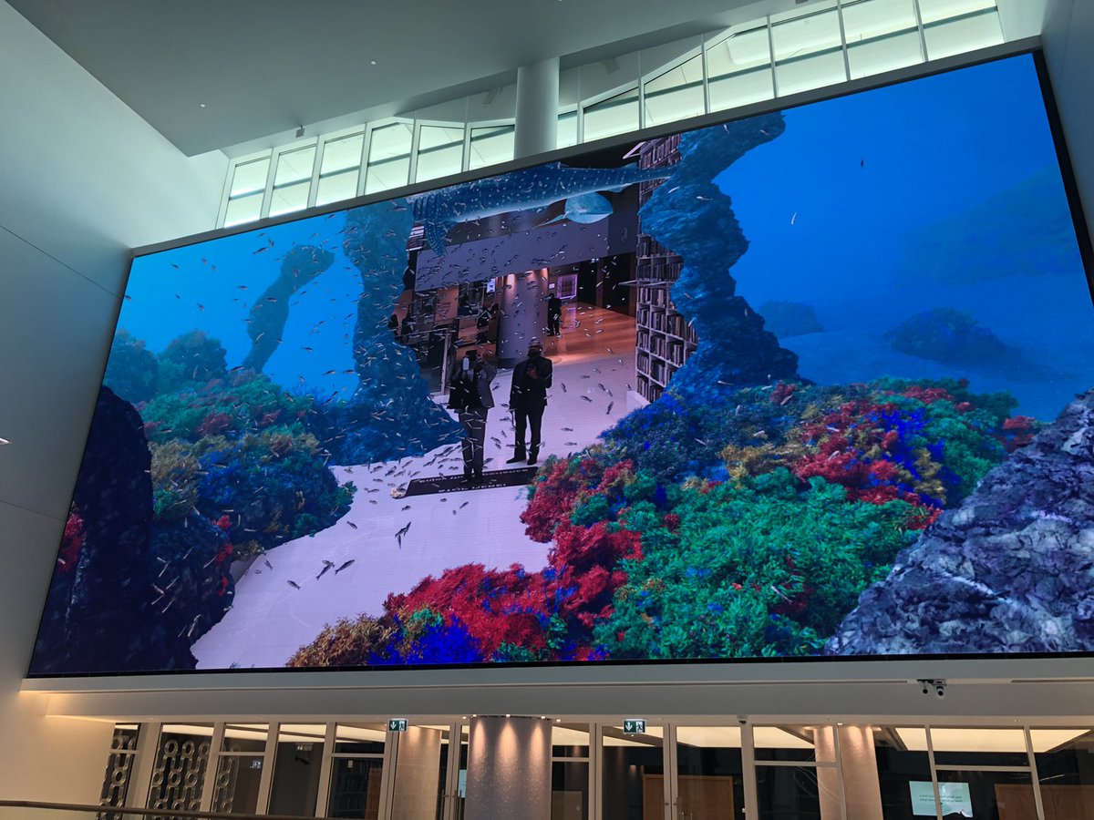 ayubkhan786's tweet image. Promise my final tweet from #MBRLibrary loved this augmented reality feature in the entrance hall of the library. You are transported to the oceans or deep into space. Great selfie spot!
