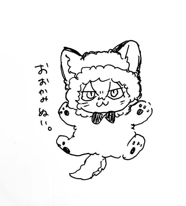 ボールペンで描いてるので迷い線が汚い 