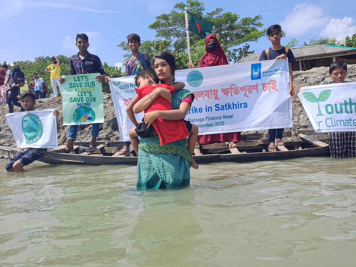 🔴Climate Strike satkhira, Bangladesh 
✅ loss & damage,Finance now‼️
বন্যায় ভেসে যাই, জলবায়ু ক্ষতিপূরণ চাই✅
YouthNet Fridays for Future International 
#PeopleNotProfit 
#globalstrike2022sep 
#ClimateActionNow 
#fridaysforfuture 
#climatejustice 
#YouthNet
#LossAndDamage