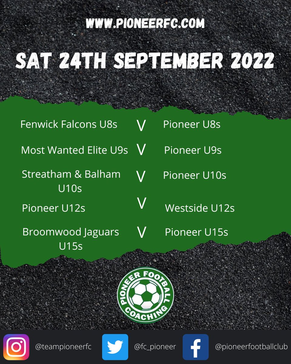 fc_pioneer's tweet photo. Week 2 - We're looking forward to getting back out on the green stuff this w/e!

#match #footballmatch #ballers #balling #beautifulgame #footballer #footballfixtures #footballfixture #footballgame #youthfootball #footballislife #footballplayer #exercise #sport #sports #football https://t.co/Z8F99Hn6RH