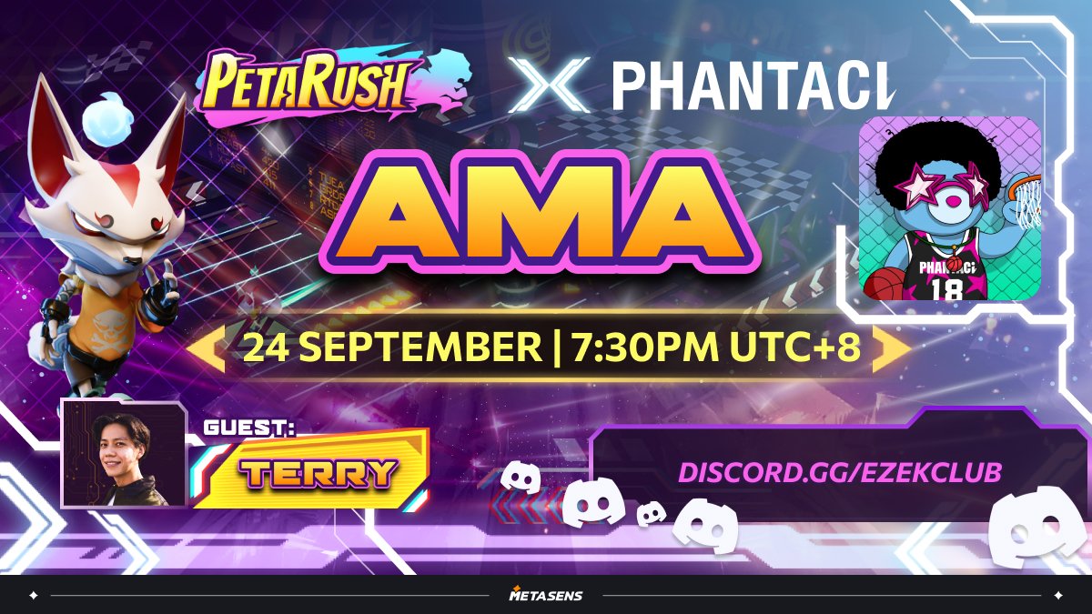 PetaRush's tweet photo. 🧸PhantaBears have arrived at the #PetaRush metaverse🌎 

What's in it for you? Join our #AMA with @PhantaBearClub to know���� 

🗓 24th Sept
🕗 8 PM UTC + 8
📍https://t.co/uSUtvdRqCP

Come, participate to make the community stronger!⚡️ https://t.co/9dVemR72qR