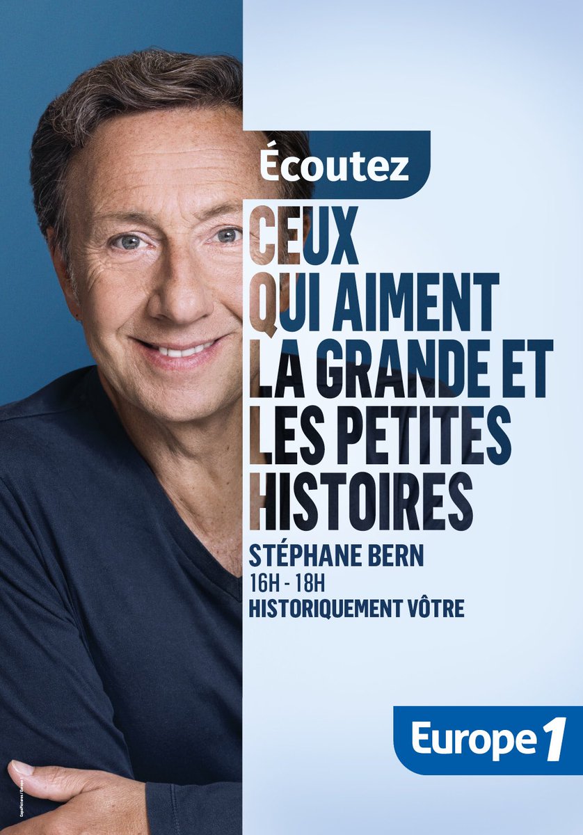 MissGrenet's tweet photo. 🙌🏻 Nouvelle campagne @Europe1 Écoutez ceux qui aiment la grande et les petites histoires @bernstephane 16h-18h #HistoriquementVôtre https://t.co/9MMGmzXrV6