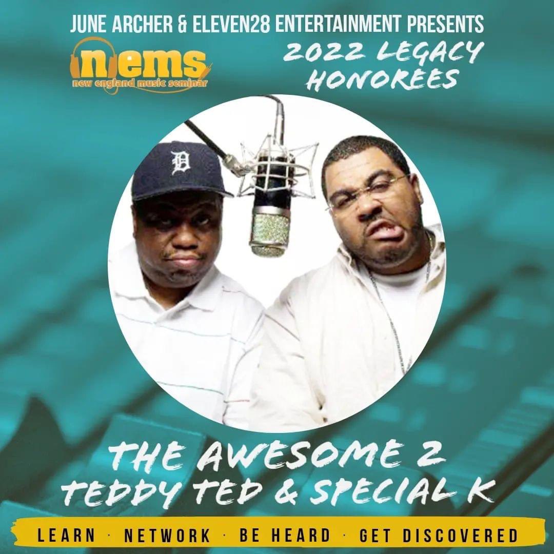 NEMSTV's tweet photo. "Music Legacy Awards" Presentation

Honoring The Awesome 2!

#theawesome2 #nems #newenglandmusicseminar #newenglandmusicscene #nehiphopfest #trinitymusicfestival https://t.co/haqEFKRAOA