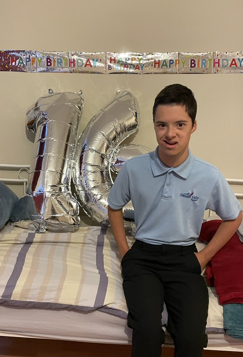 Rory’s 16!!!!
He’s so excited to celebrate his birthday and have 🎂 later. Up early so he can go celebrate with his friends on the 🚌 and at 🏫. <a href="/carriem0508/">Carrie Martin</a> @TheArtsAt7 <a href="/Wouldntchangea1/">#wouldntchangeathing</a> <a href="/DSAInfo/">Down's Syndrome Association</a>