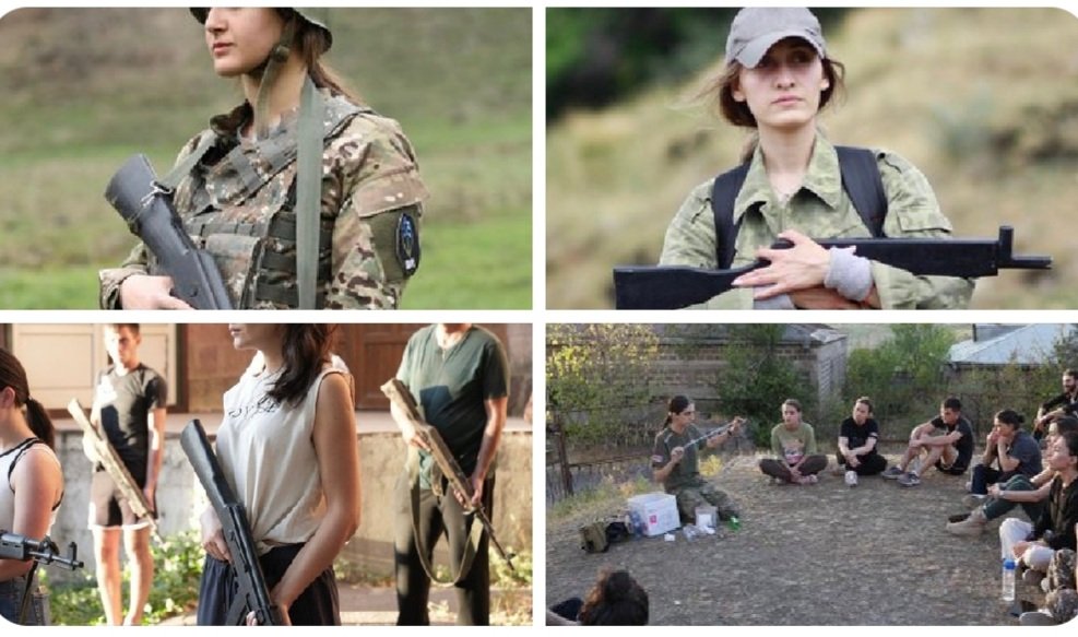 #Ukraine ? Non : #Armenie. Les femmes armeniennes savent ce qui les attend si l'Azerbaïdjan attaque à nouveau leur pays. Elles ont toutes en tête les images de la video épouvantable des sévices infligés à #AnushApetyan.
(photos VOMA via <a href="/aniboghoss/">Ani Poghosyan</a>).