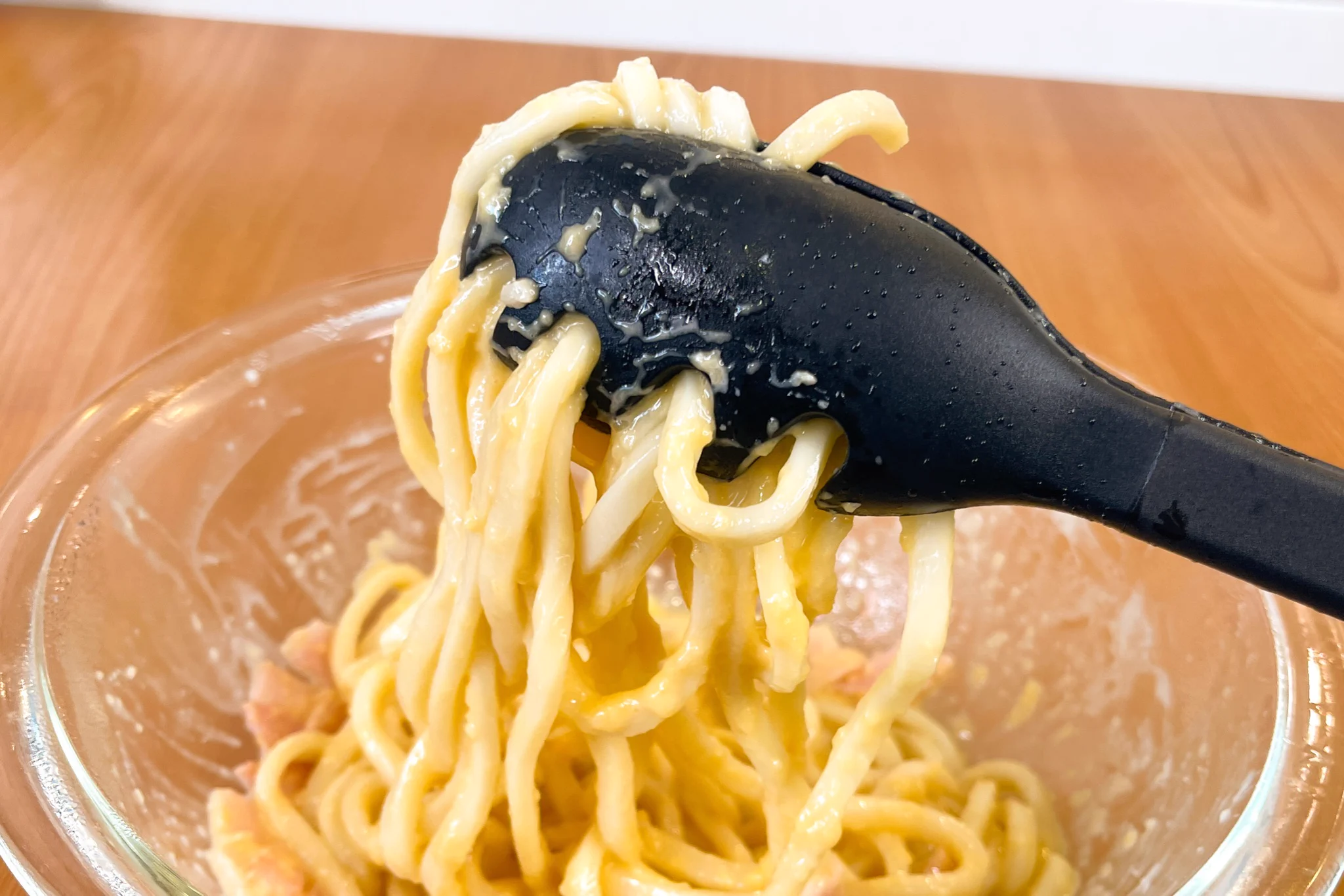 やる気1%で作る！ねっとり濃厚な味わい「和風カルボナーラうどん」