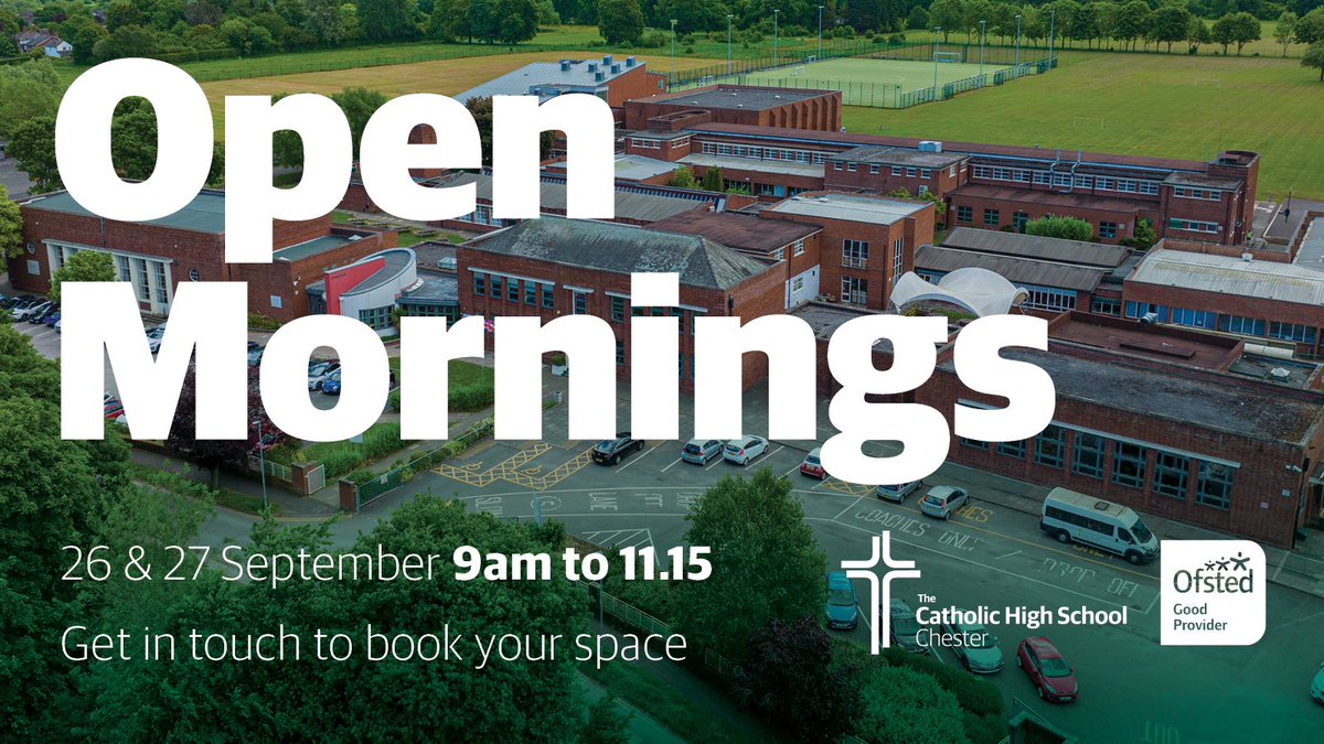christofidelis's tweet photo. 📆If you missed our Open Evening last night, fear not! We have two Open Mornings on Monday 26th and Tuesday 27th September! 

🙌Book now: welcometo@christofidelis.org.uk #openday #chester #chestercheshire #cheshireschools @standardchester @CheshireLive https://t.co/b1S358J9yS