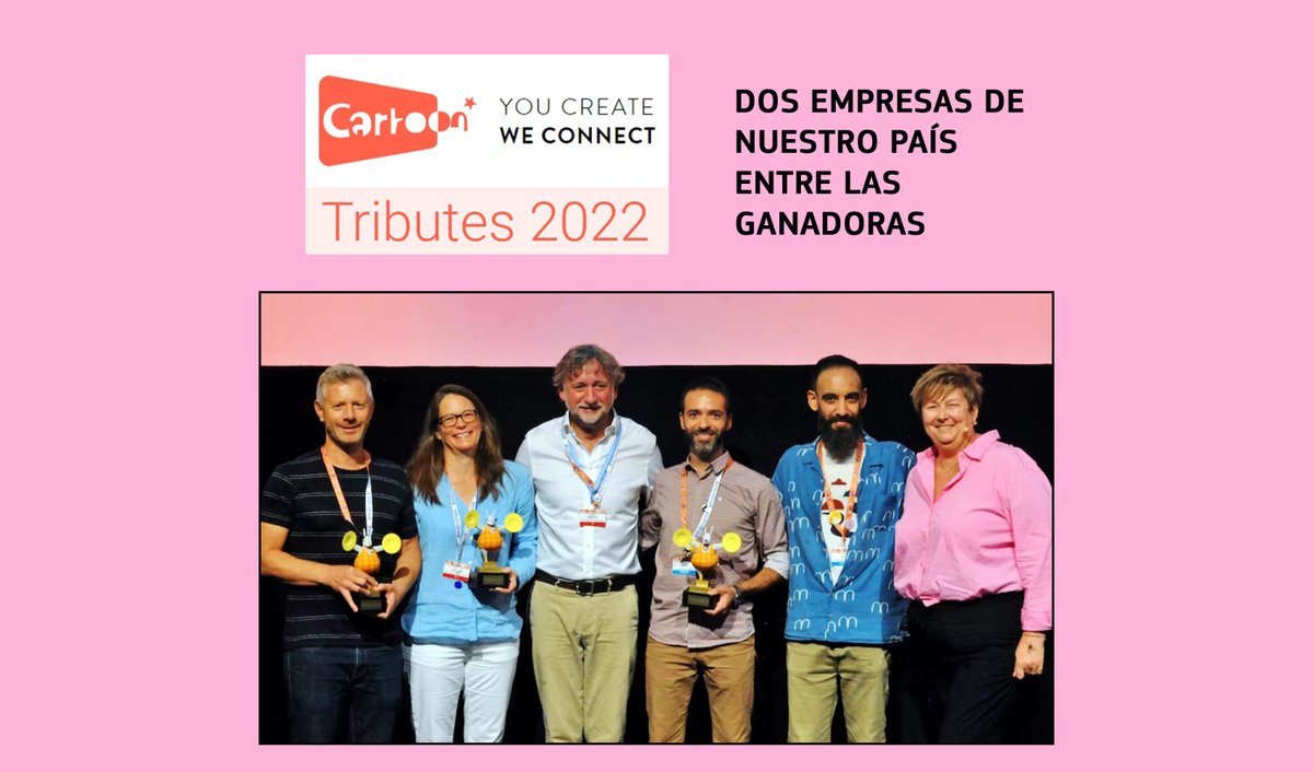 OficinaMEDIAEs's tweet photo. Cartoon Tributes de @CARTOON_media: Dos empresas de nuestro país entre las premiadas.
¡Enhorabuena @peekaboo_anim y #GoldBee!
Más info > https://t.co/W7Y5t3wbXe https://t.co/4p3kzYPylW
