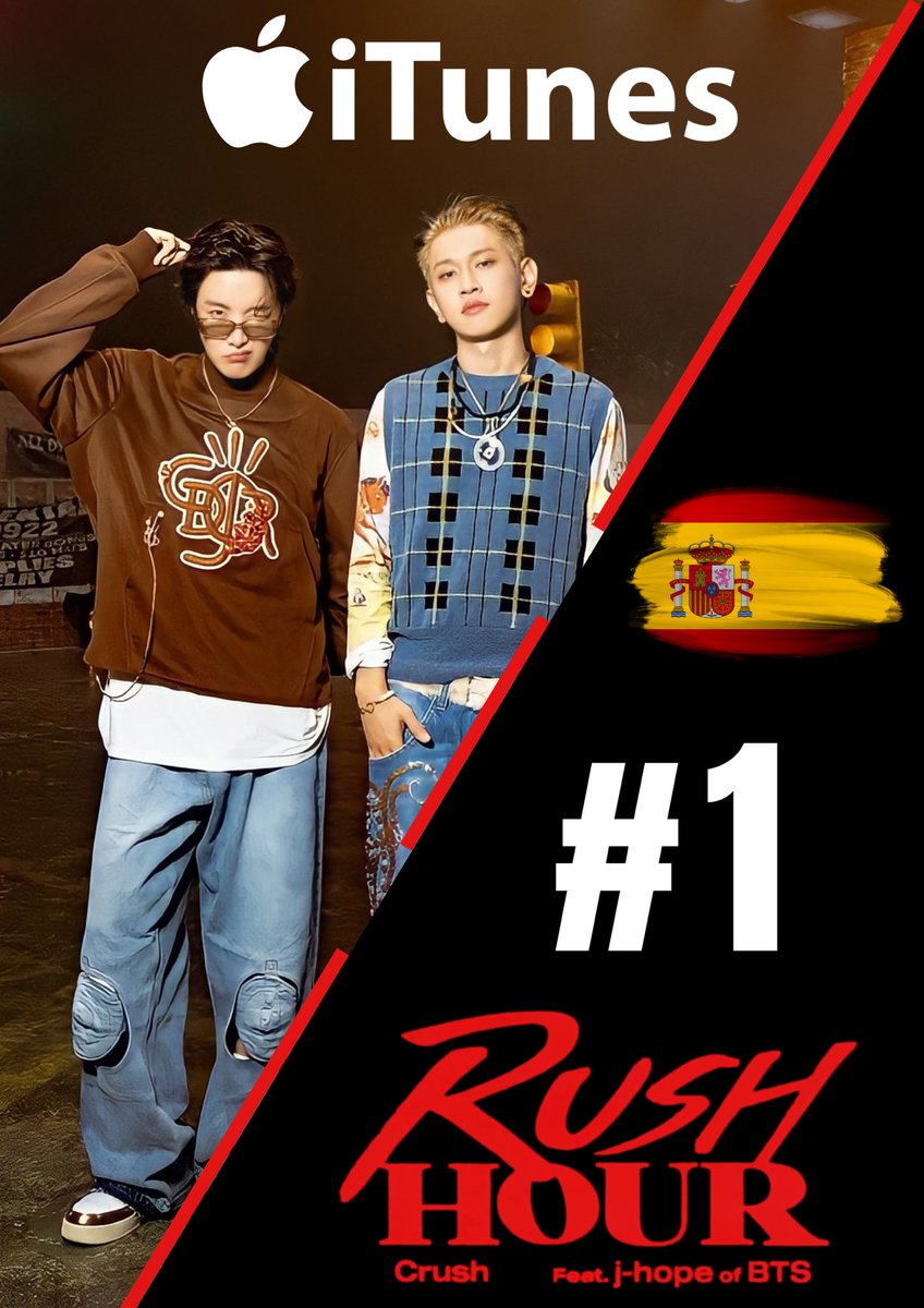 E-ARMY LO LOGRAMOS ‼️‼️‼️ SOMOS #1 EN ESPAÑA 🇪🇸💜 son increíbles muchas gracias 😭😭😭😭😭😭😭😭 #RushHour #Crush #jhope #BTS @BTS_twt