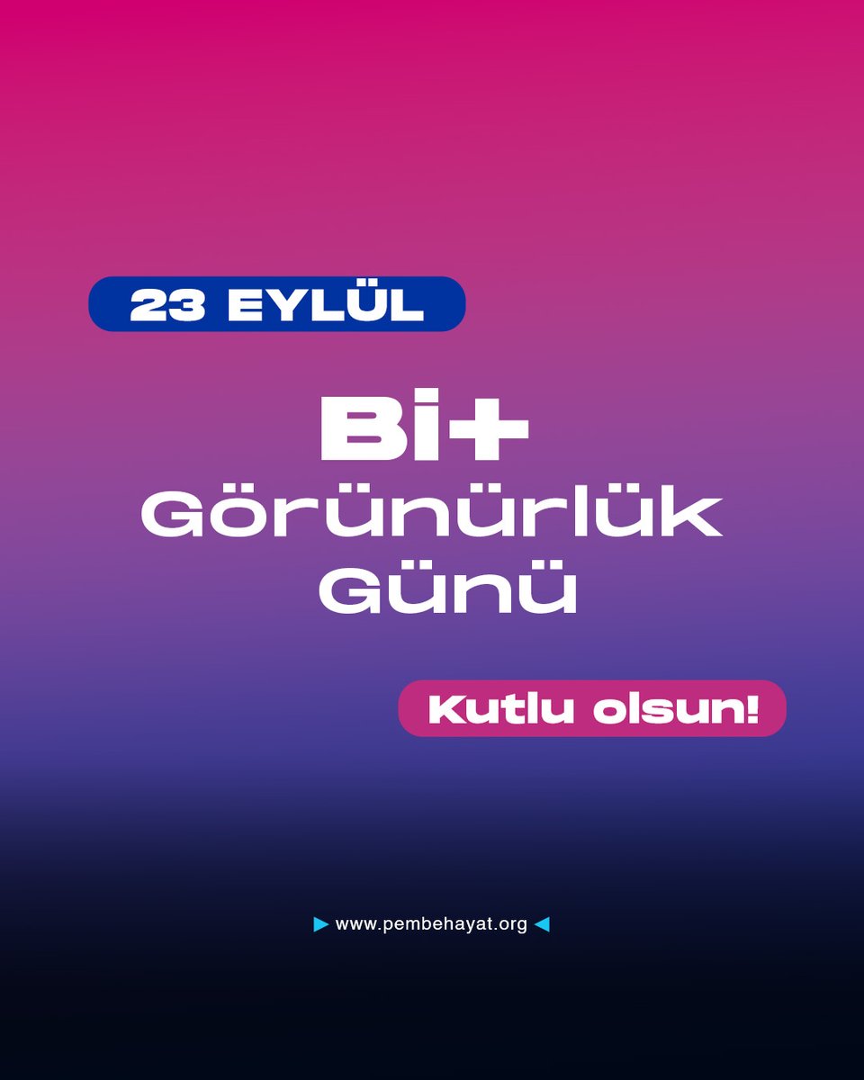 🌟Bi+ Görünürlük Günü kutlu olsun! “Varlığımızı, gündemlerimizi, katkılarımızı, kurduğumuz ittifakları, sesimizi kabul etmeyi reddedenlere karşı öfkeliyiz. Biseksüel sesinin duyulma vaktidir!” (Bi+seksüel Manifesto-1990) #bivisibilityday