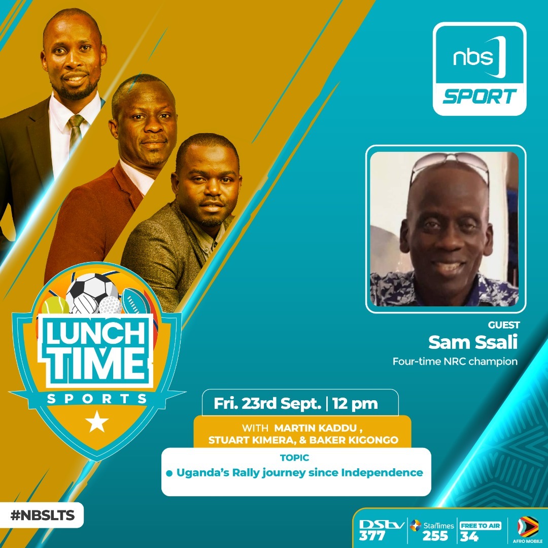 Four-time NRC champion, Sam Ssali will join the #NBSLTS crew today as he talks about Uganda's motorsport journey since Independence. Be part of the show from 1pm. #UGAt60 #NBSportUpdates #ChampioningUgandanSport