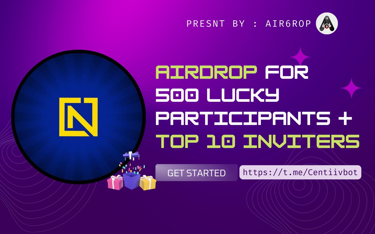 Air6rop's tweet photo. Team @Air6rop is glad to launch air6rop event with @_Centiiv 💯🚀

🔥 Grab a chance to win from $3000 

🔥 500 lucky winners + 10 top inviters.

🔥 LIKE - RETWEET - FOLLOW &amp; TAG YOUR 3 FRIENDS

💰 Total prize pool 3000$ in CNT https://t.co/RkbOZf8l5K