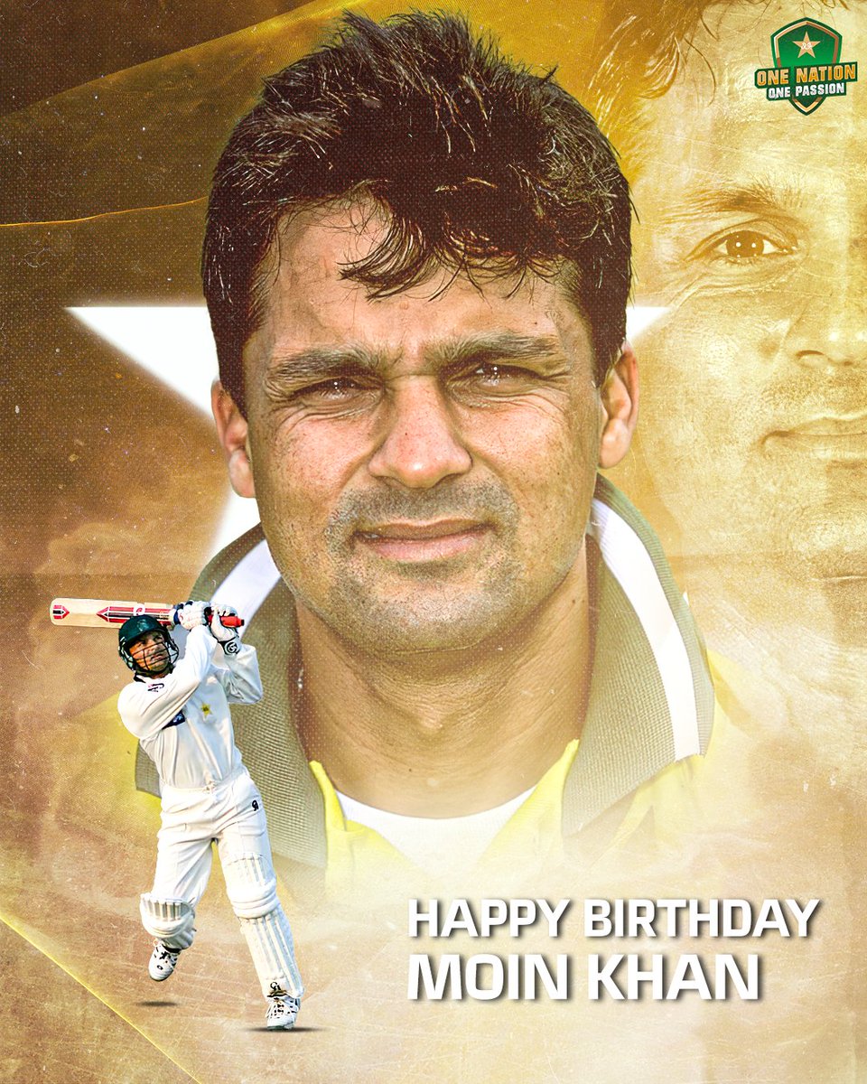 Pakistan Cricket (@therealpcb) on Twitter photo 🏏 6,007 runs in international cricket
🧤 434 dismissals as wicketkeeper
🏆 1992 <a href="/cricketworldcup/">ICC Cricket World Cup</a> winner
Happy 51st birthday to former Pakistan captain Moin Khan! 🏏 6,007 runs in international cricket
🧤 434 dismissals as wicketkeeper
🏆 1992 <a href="/cricketworldcup/">ICC Cricket World Cup</a> winner
Happy 51st birthday to former Pakistan captain Moin Khan!