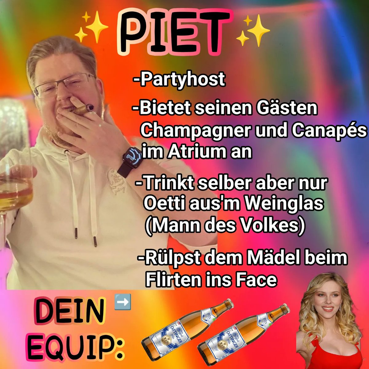 Pietsmemed1's tweet photo. Welcher Typ Hauspartygänger bist du? (Im Threads geht's weiter) https://t.co/vvZPqrGtXY