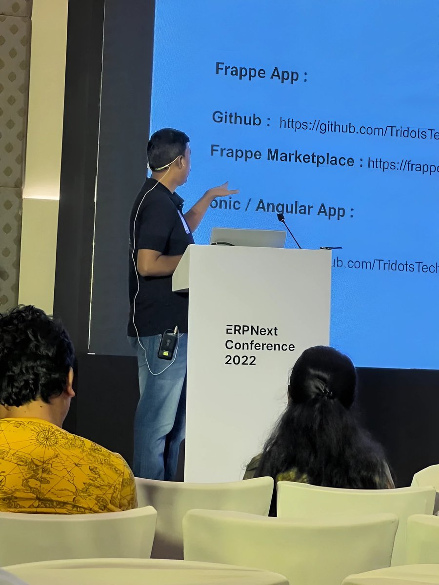 Inventing the wheels inspired by <a href="/frappetech/">Frappe</a> ,  @ Rajarajan had an effective talk on GO1 CMS, the most-wanted enterprise-oriented headless CMS open source, today at #erpnextconference 

Thanks to all influencers, Frappe Cloud Marketplace and Community  

<a href="/rushabh_mehta/">Rushabh Mehta</a>  <a href="/erpnext/">ERPNext</a>
