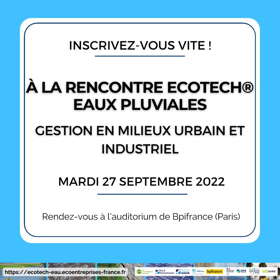 CarnotClimAdapt's tweet photo. 🚨 L'événement à ne pas manquer !
Rencontre #Ecotech Eaux pluviales
🗓️ Mardi 27 septembre à l'auditorium de Bpifrance (Paris) ou à distance
🤝 Coorganisé par les instituts #Carnot Eau & Environnement et Clim'adapt
#DesSolutionsExistent
#eauxpluviales
https://t.co/isWEU33MtV https://t.co/perzy5RpNz