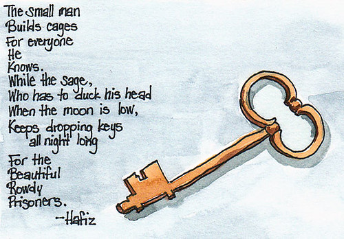davidrherb's tweet photo. Remembering this poem #DroppingKeys by #Hafiz while reading of the angel who opened the prison doors in #Acts5 https://t.co/iiWWMNVFEA