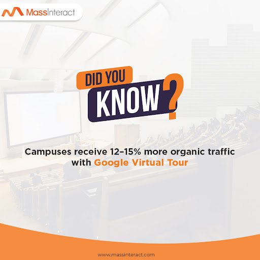 massinteract's tweet image. "Studies show that a #virtualtour lengthens visitors' stays on the website. Have a virtual tour on your college website to increase student engagement and click-through rates!"
Know more: bit.ly/3QTjGEg
#googlevirtualtour #virtualreality #collegetour  #virtualrealitytour