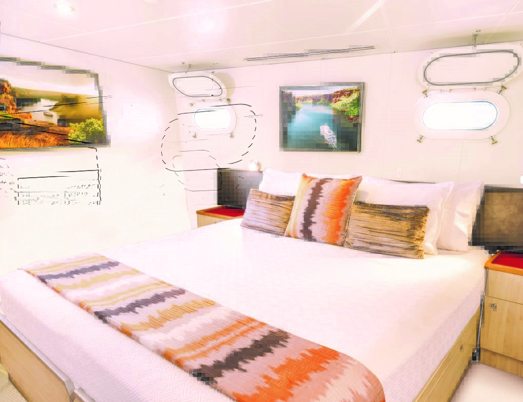 ~ New cabin class in 2024 – Premium Ocean ~
The ship’s largest Ocean Class cabins will be reconfigured to feature queen size beds. This will present as a strong option for guests who prefer to be accommodated on a lower deck but also prefer a double bed sleeping arrangement.