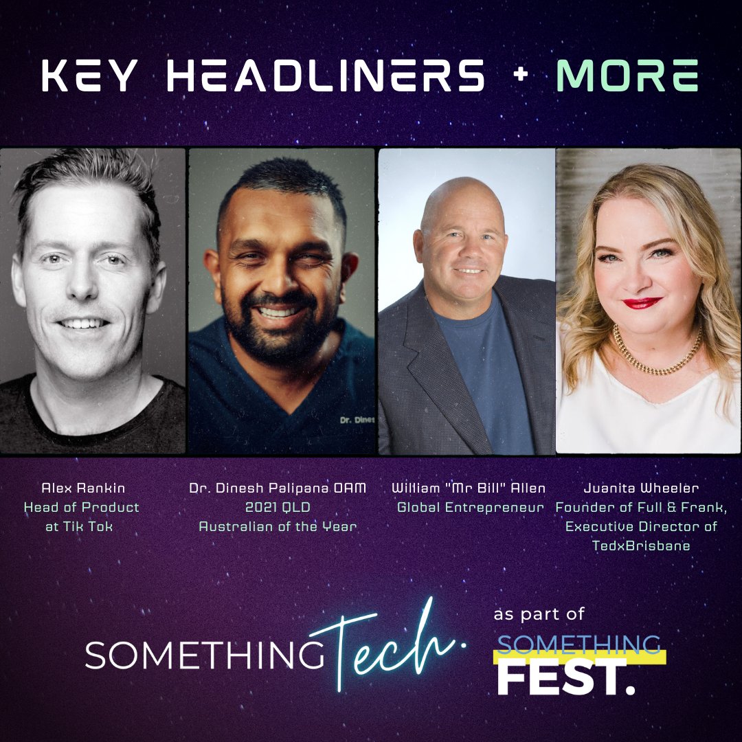 RiverCityLabs's tweet image. ✨🔔Less than 5 weeks until the Something Tech. event launch at Howard Smith Wharves in October! 🙌 

😃💥Check out the lineup of Headline Guest Speakers that will be joining us over the two days here 👉 bit.ly/3dA421Q  

#ST22 #somethingtech #technology #startup